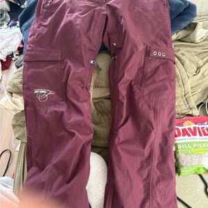 Active Ride Shop Burgundy Wide Leg Pants